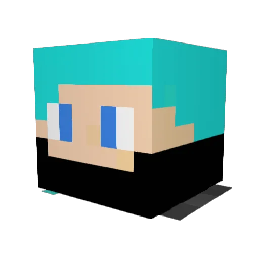 eXileDE Minecraft avatar head, 3D render