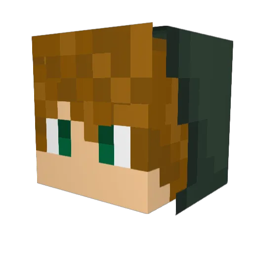 eXittens Minecraft avatar head, 3D render