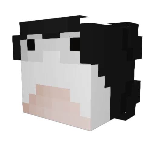 eXpertFPS Minecraft avatar head, 3D render