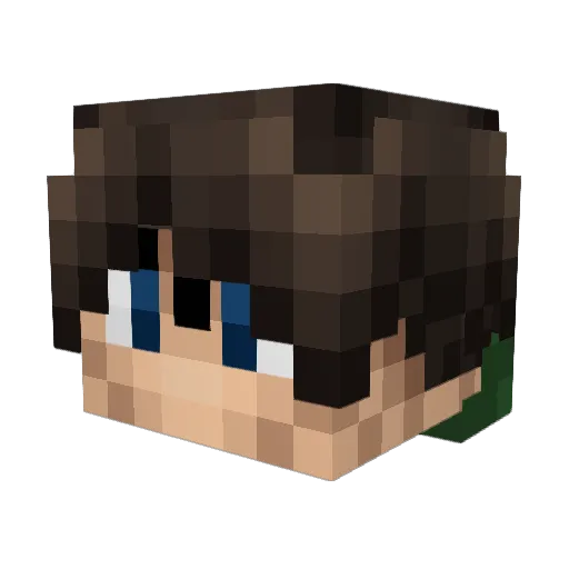 eZaFAnders Minecraft avatar head, 3D render