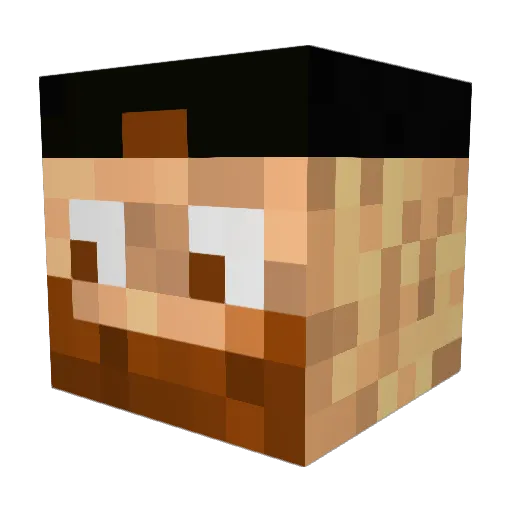 eZgetWrecked Minecraft avatar head, 3D render