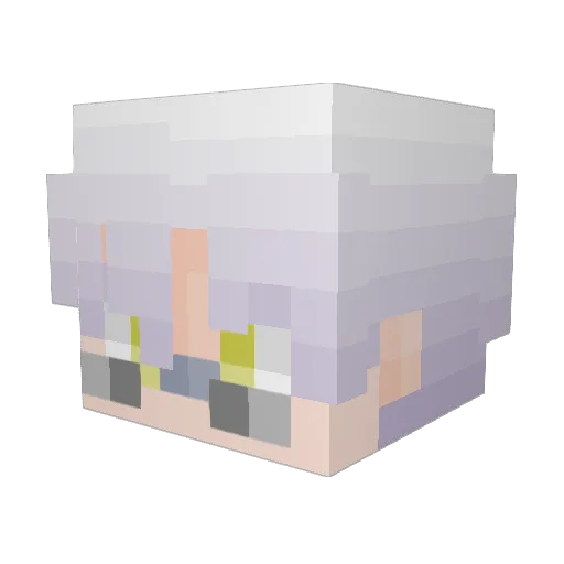 e____n Minecraft avatar head, 3D render