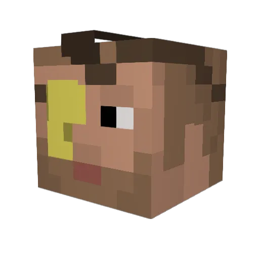 e_bugs Minecraft avatar head, 3D render