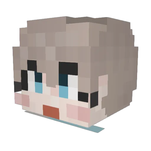 e_bume Minecraft avatar head, 3D render
