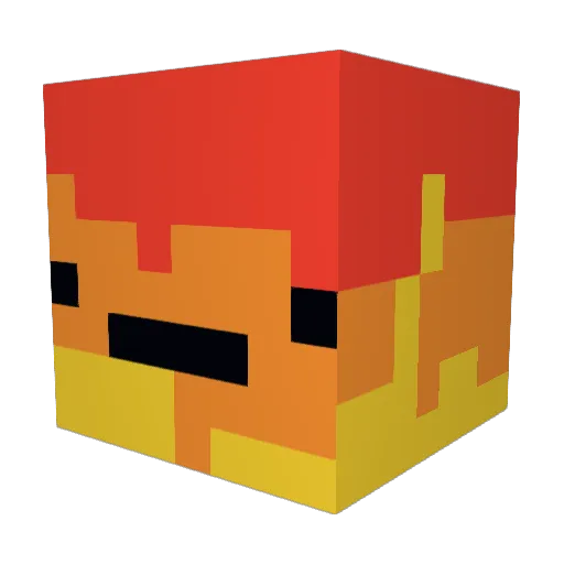 e_chest Minecraft avatar head, 3D render