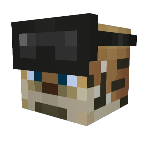 e_clouch Minecraft avatar head, 3D render