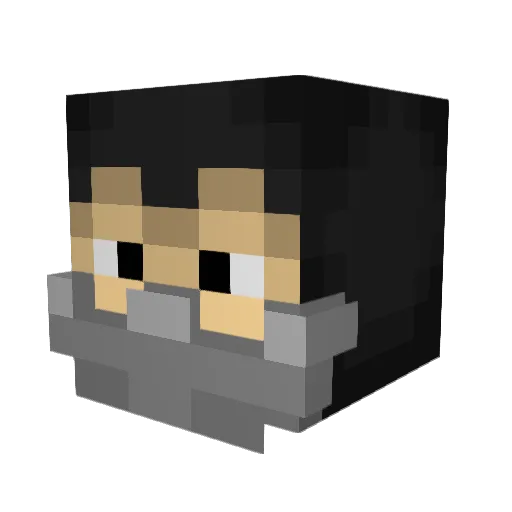 e_e Minecraft avatar head, 3D render