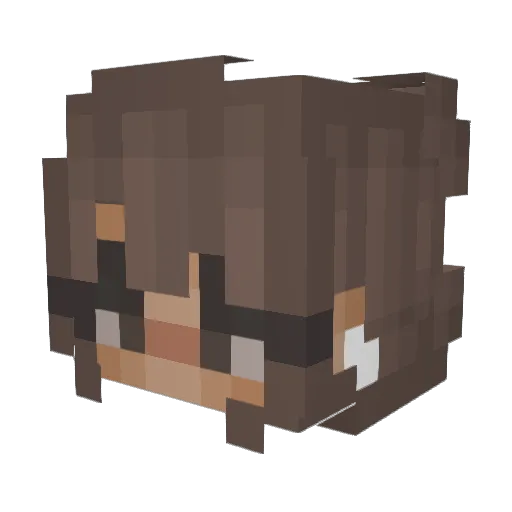 e_ellee Minecraft avatar head, 3D render