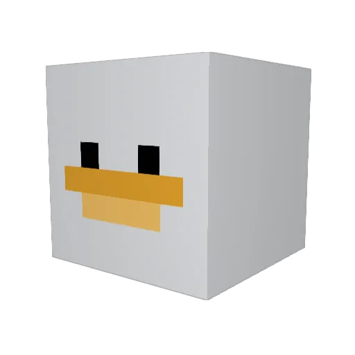 e_manual Minecraft avatar head, 3D render