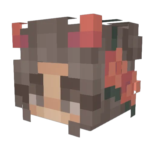 e_mly Minecraft avatar head, 3D render