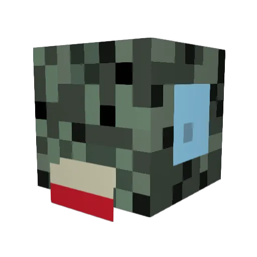 e_ndyy Minecraft avatar head, 3D render