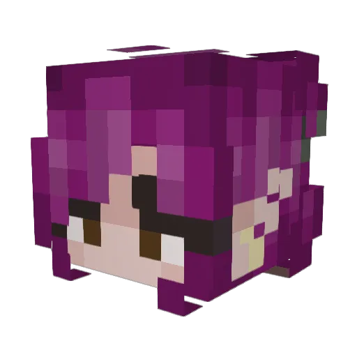 e_v_y Minecraft avatar head, 3D render