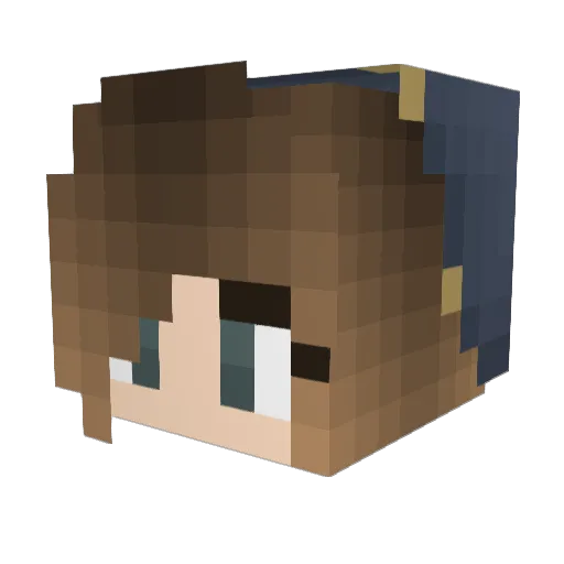 e_weidman Minecraft avatar head, 3D render