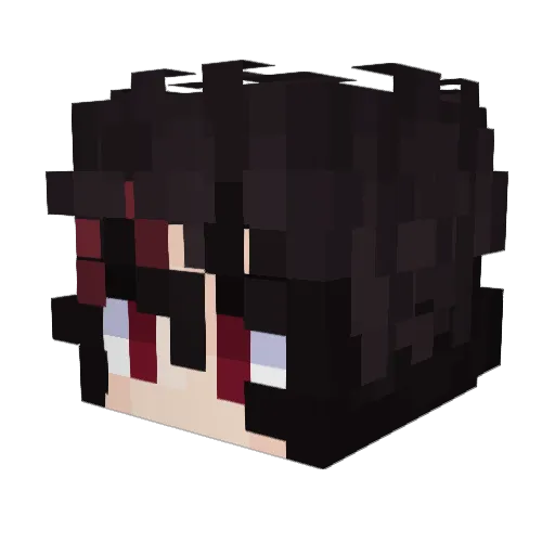 ea7h Minecraft avatar head, 3D render