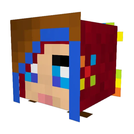 eager2eat Minecraft avatar head, 3D render
