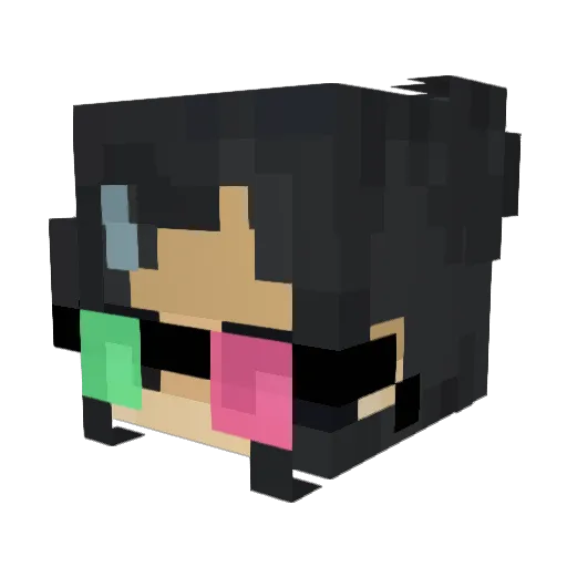 eajwoonieee Minecraft avatar head, 3D render