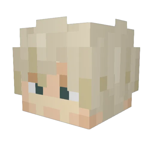 eak Minecraft avatar head, 3D render