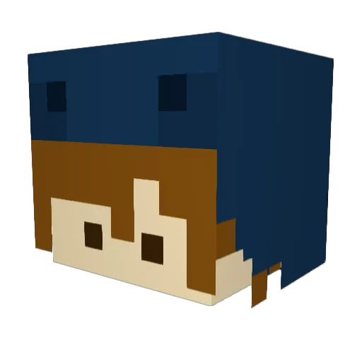 eakaza Minecraft avatar head, 3D render