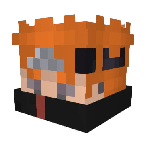 ealzi Minecraft avatar head, 3D render