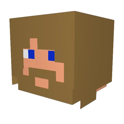 eam23 Minecraft avatar head, 3D render