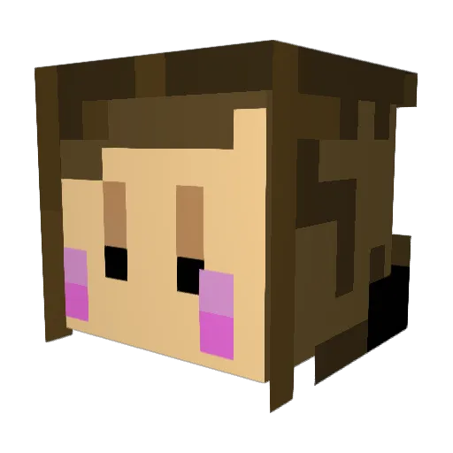 eamario Minecraft avatar head, 3D render