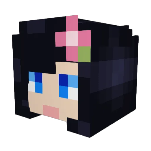 eamia Minecraft avatar head, 3D render