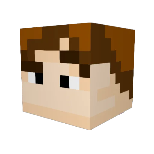 eamma Minecraft avatar head, 3D render
