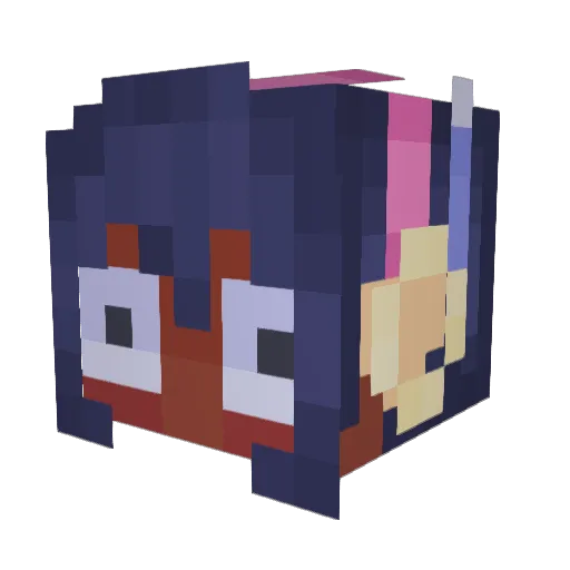 earf2kitty Minecraft avatar head, 3D render