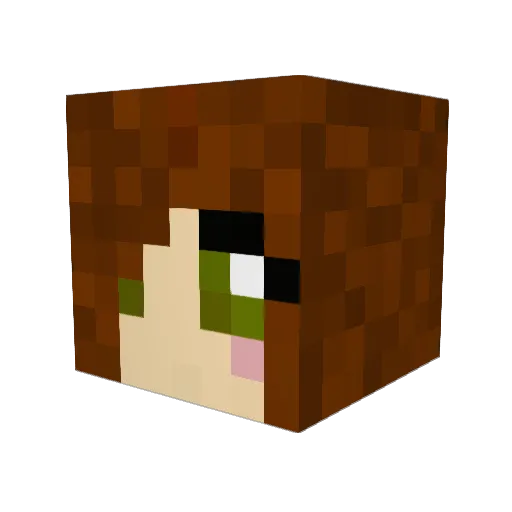 earjes Minecraft avatar head, 3D render