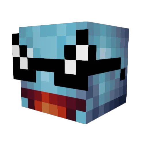earl50 Minecraft avatar head, 3D render