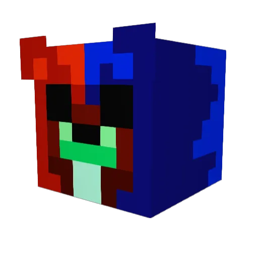 earritino111 Minecraft avatar head, 3D render