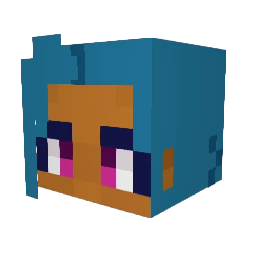 earth2nica Minecraft avatar head, 3D render