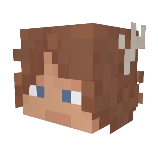 easfrq Minecraft avatar head, 3D render