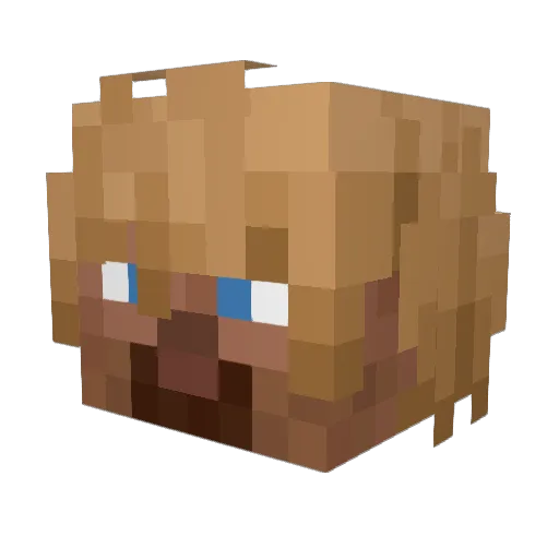 easl Minecraft avatar head, 3D render