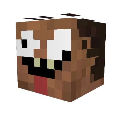 easy_knockout Minecraft avatar head, 3D render