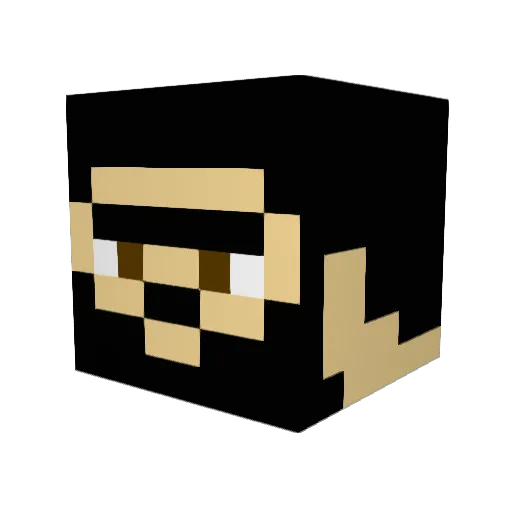 easymoneyOQ Minecraft avatar head, 3D render