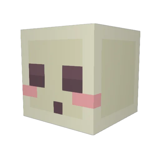 eat_ShiMikaa Minecraft avatar head, 3D render