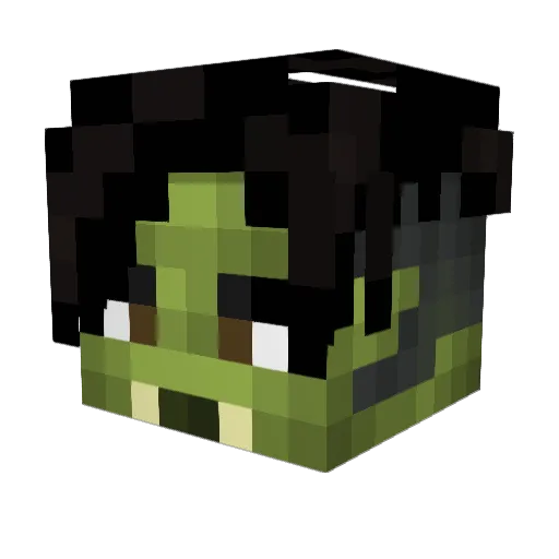 eathotdog Minecraft avatar head, 3D render