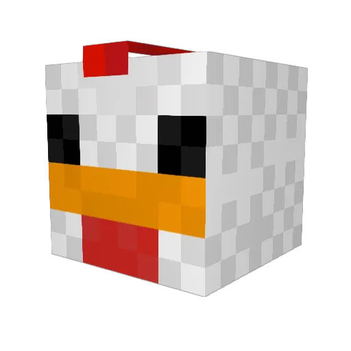 eatingAFK Minecraft avatar head, 3D render