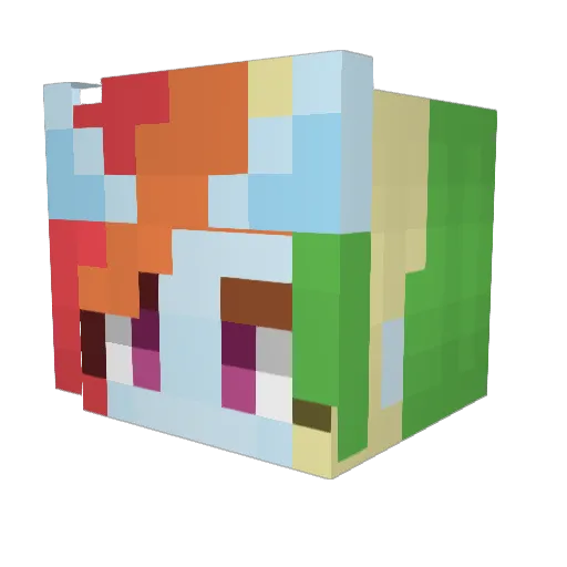eatjesus Minecraft avatar head, 3D render