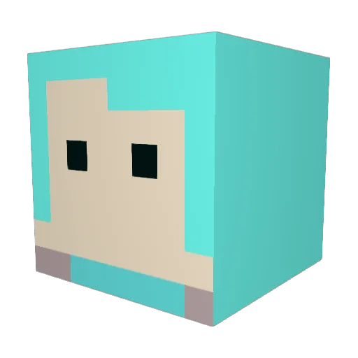 eaveeey Minecraft avatar head, 3D render