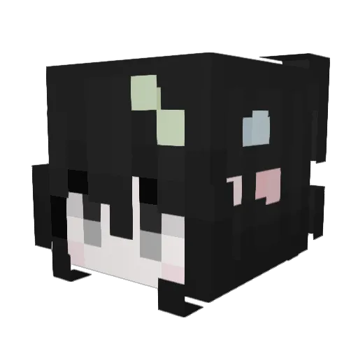 eaven Minecraft avatar head, 3D render