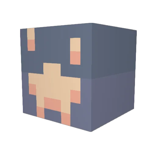 eb0291 Minecraft avatar head, 3D render