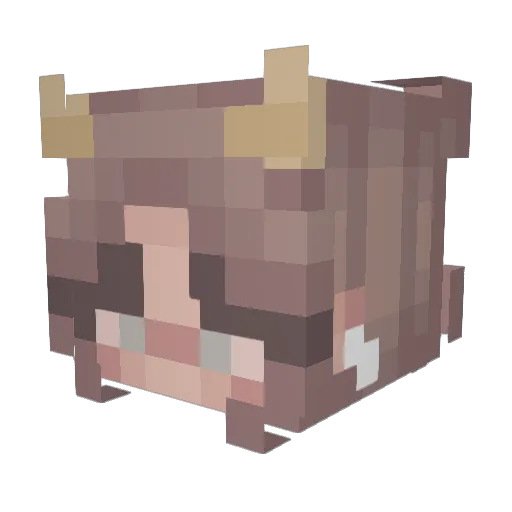 eb2124 Minecraft avatar head, 3D render