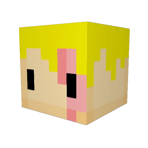 eban___ Minecraft avatar head, 3D render