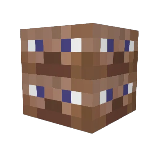 ebati Minecraft avatar head, 3D render
