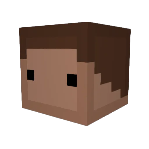ebaxter Minecraft avatar head, 3D render