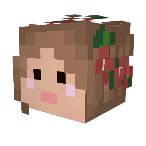 ebbajm Minecraft avatar head, 3D render