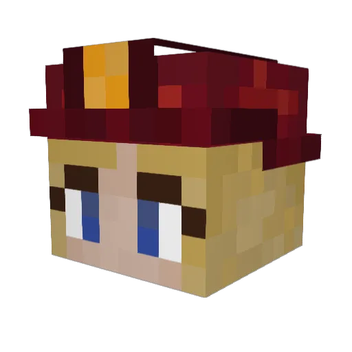 ebbastar Minecraft avatar head, 3D render