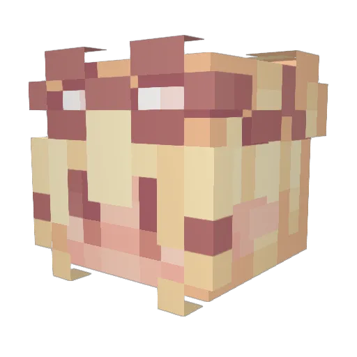 ebboot Minecraft avatar head, 3D render